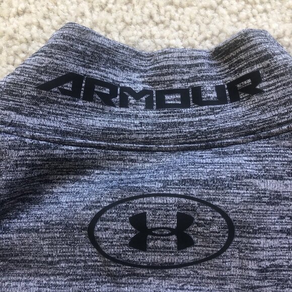 Under Armour Cold Gear Compression Mock Neck Long Sleeve Shirt Men’s Small Blue - Picture 6 of 8